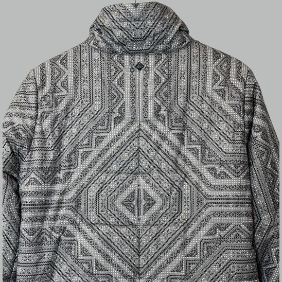Prana Lily Puffer Jacket Gull Flurry Gray Geometric Women's Medium NWT Outdoors - Picture 12 of 15